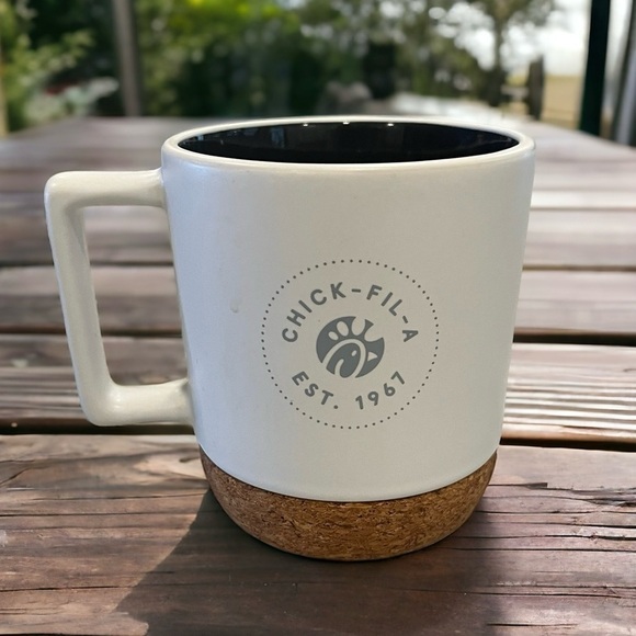 Chick-Fil-A Other - Chick-Fil-A (Est 1967) Cork Bottom Ceramic 12 oz. Coffee Mug Cup - RARE!